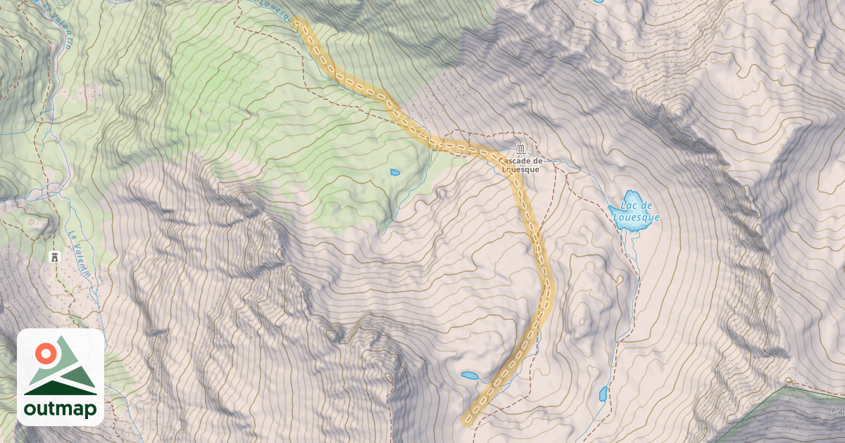Map of descenso alternativo Sanctus