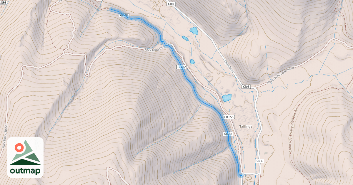 Map of Galena Ditch Trail