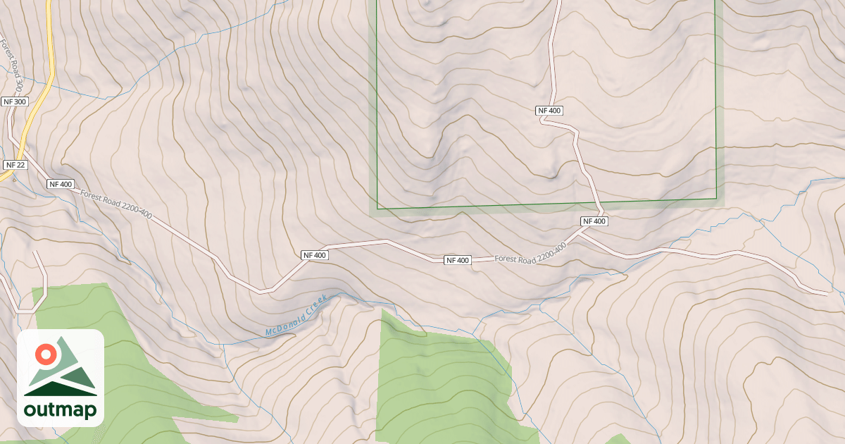 Map of MCDONALD BASIN