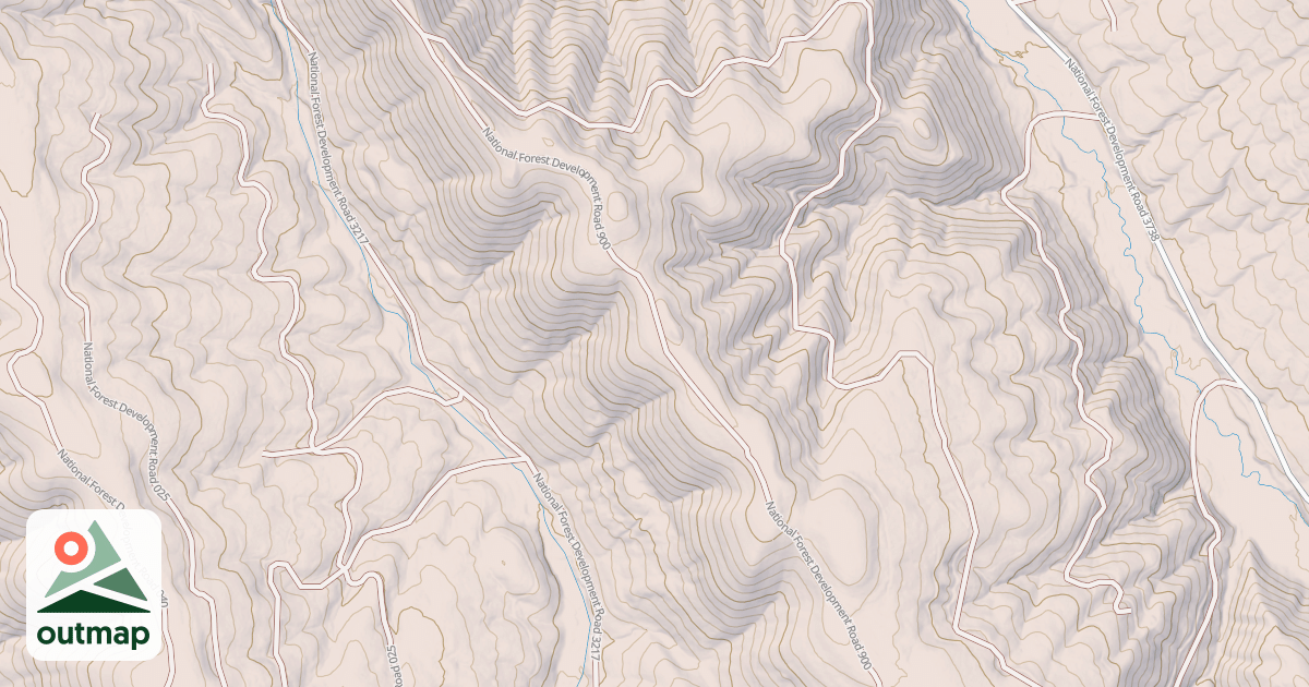 Map of USFS Motor Vehicle Use Map Trails 18195