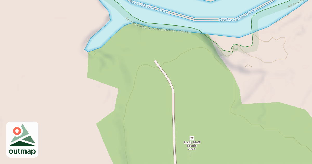Map of ROCKY BLUFF