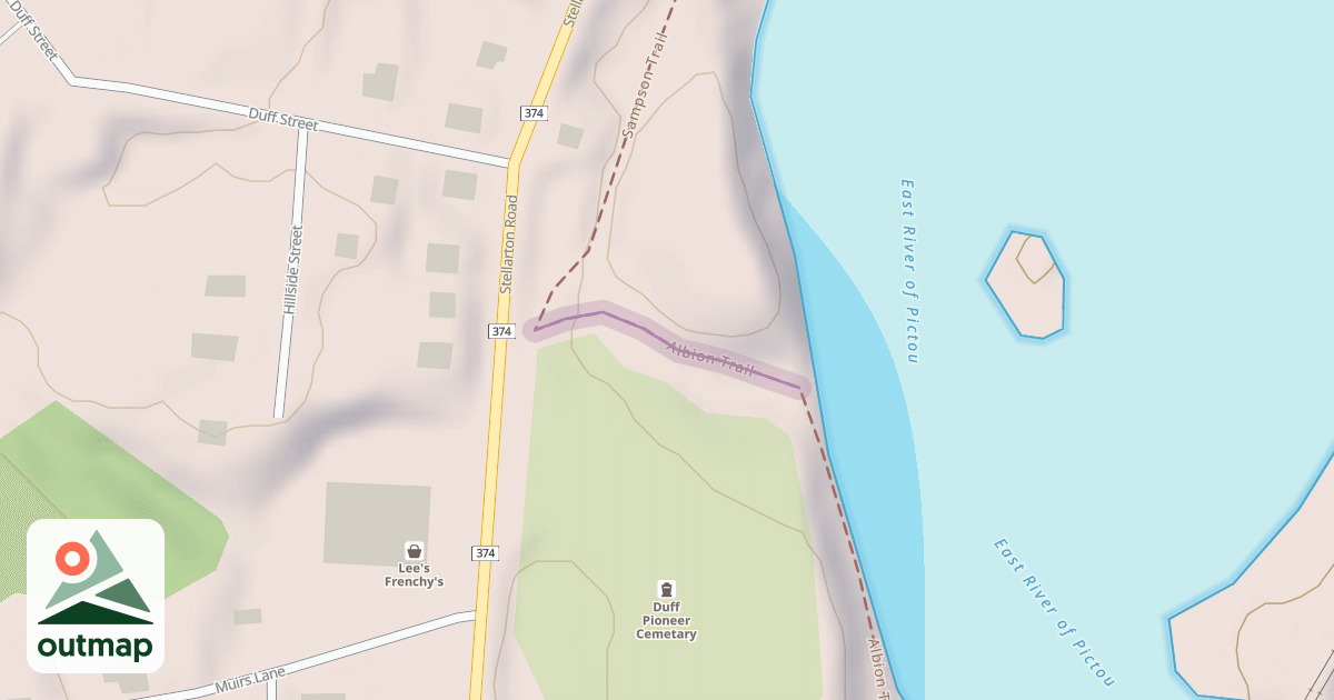 Map of Albion Trail