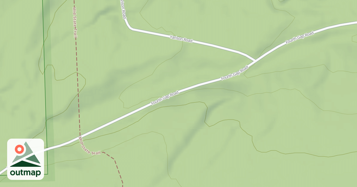 Map of Tiadaghton State Forest Snowmobile Trails