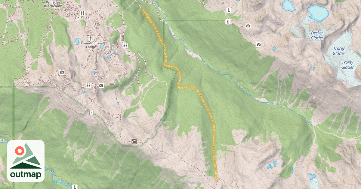 Map of Singing Pass Trail