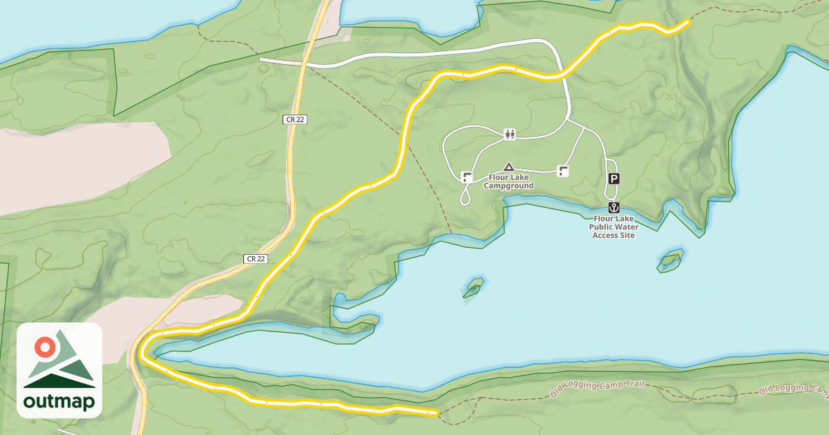 Map of Old Logging Camp Trail
