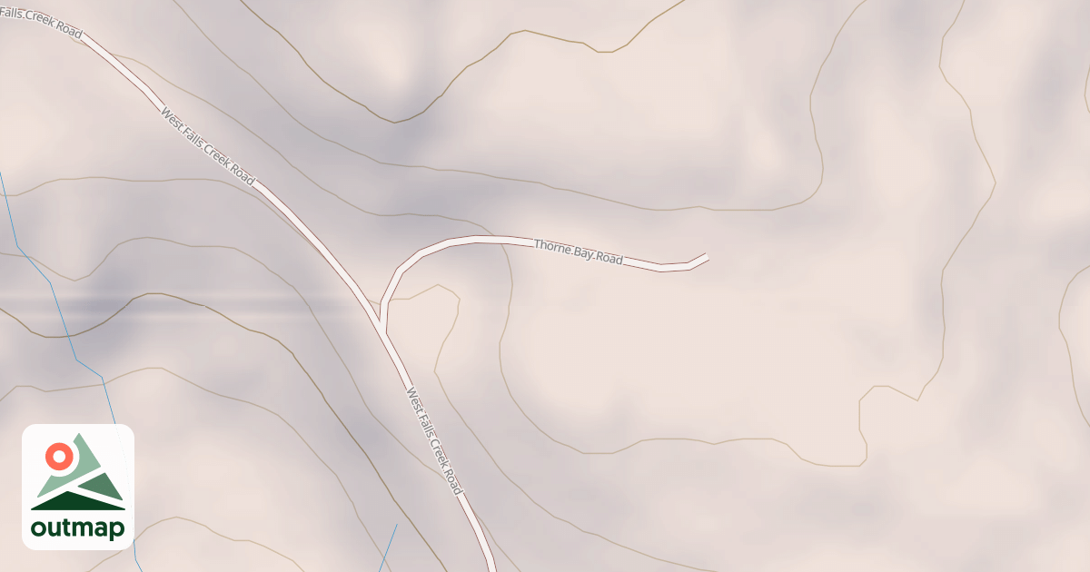 Map of THORNE BAY