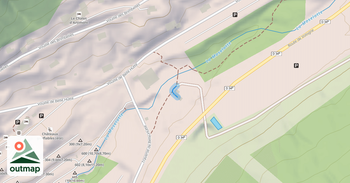 Map of Belle-Hutte