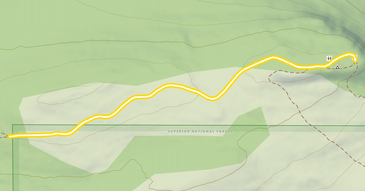 Map preview of Superior Hiking Trail