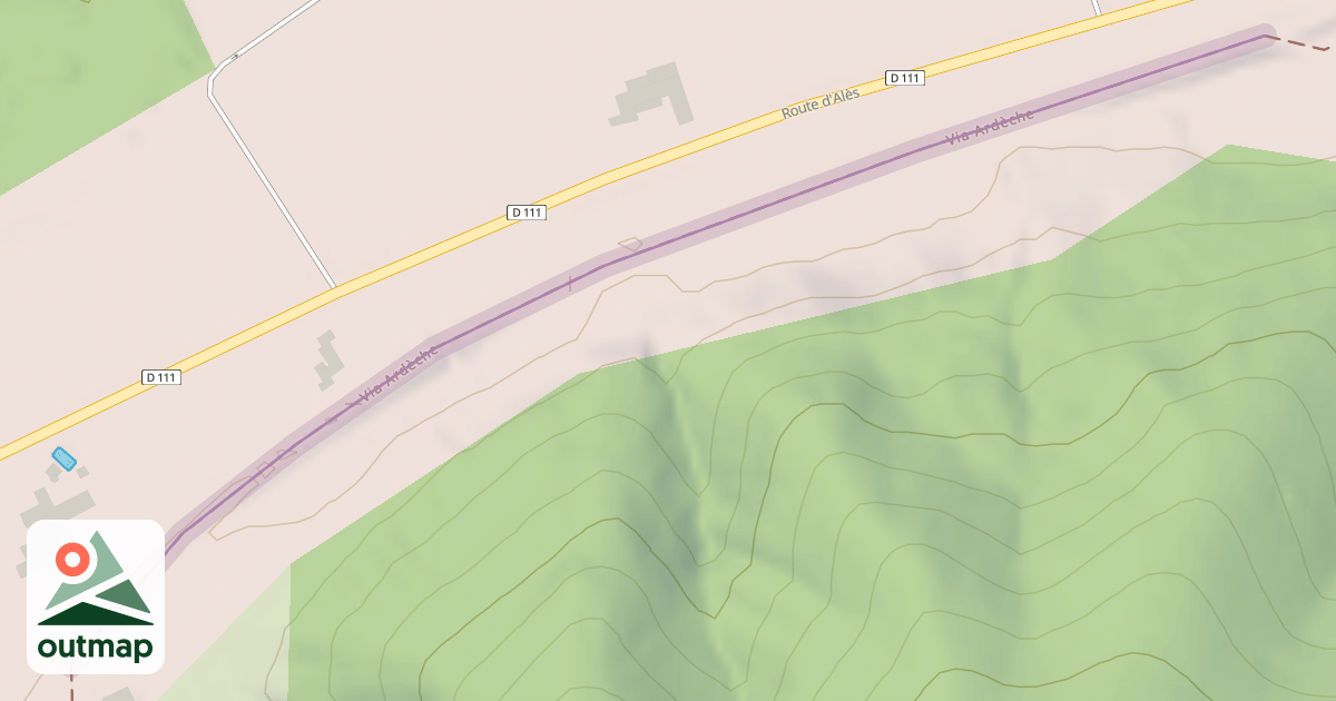Map of Via Ardèche