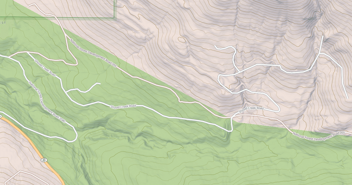 Map preview of SHOVEL CREEK