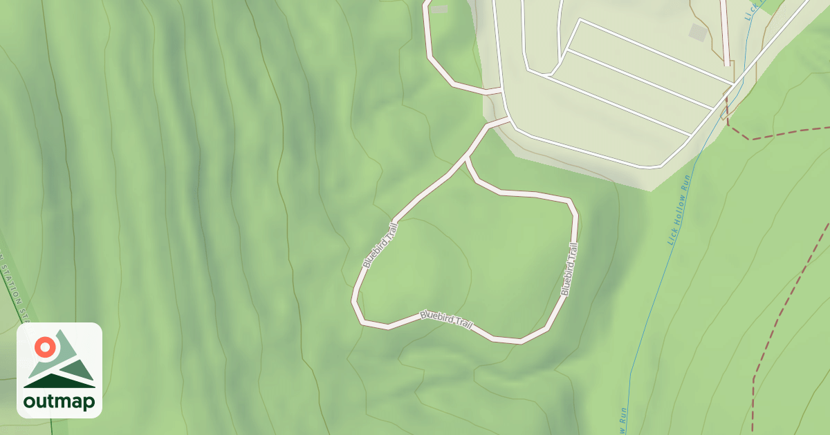 Map of Ryerson Station State Park Trails in Greene