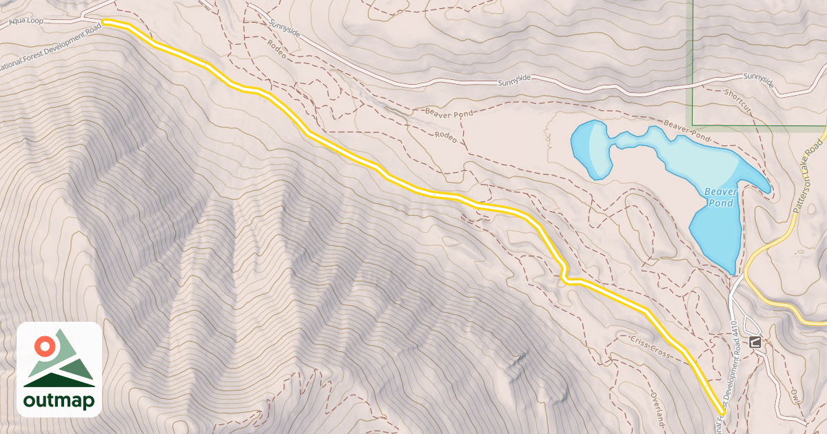 Map of National Forest Development Road 500