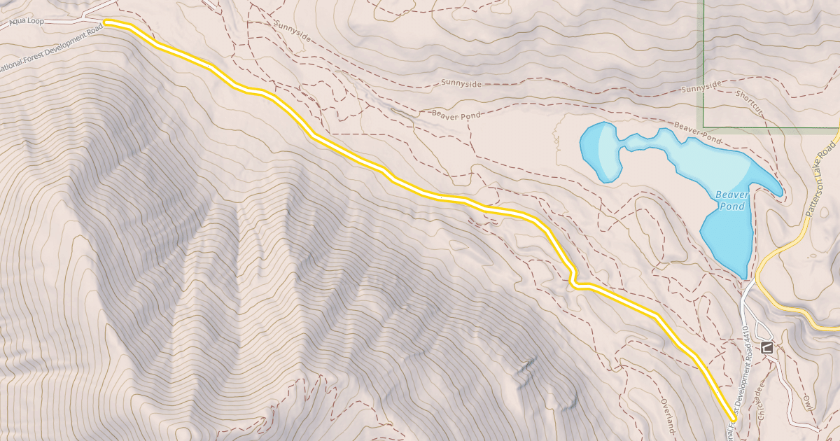 Map preview of National Forest Development Road 500