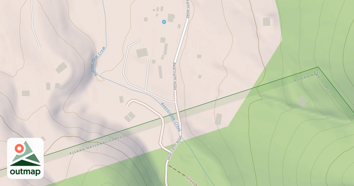 Map of YOUNG PISGAH MTN