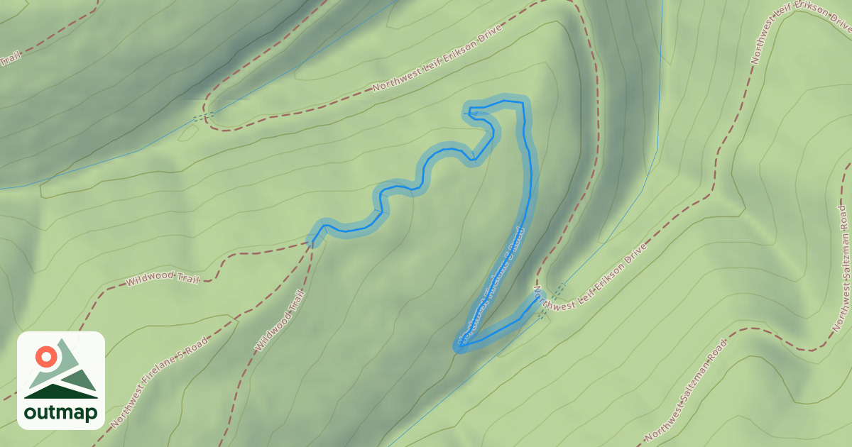 Map of Northwest Firelane 5 Road