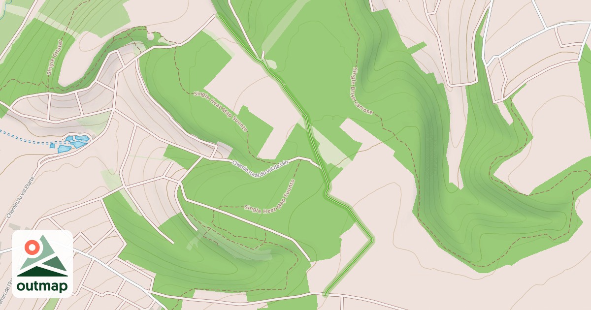 Map of Chemin rural de Rivière à Landreville