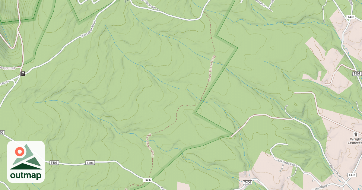 Map of Rothrock State Forest Trough Creek Snowmobile Trails