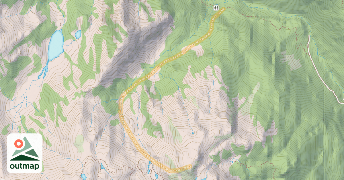 Map of Sproatt Hanging Valley Route