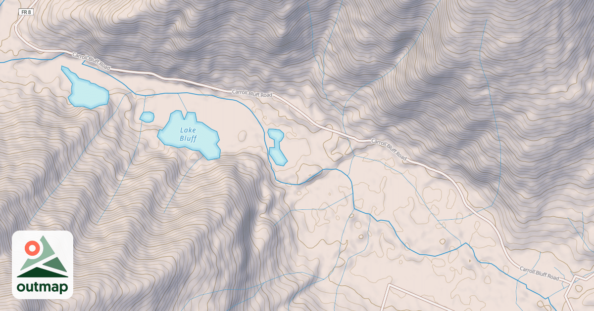 Map of CARROLL BLUFF