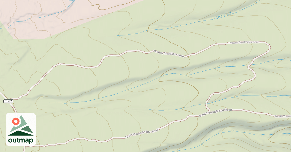 Map of BROWNS CREEK SPUR