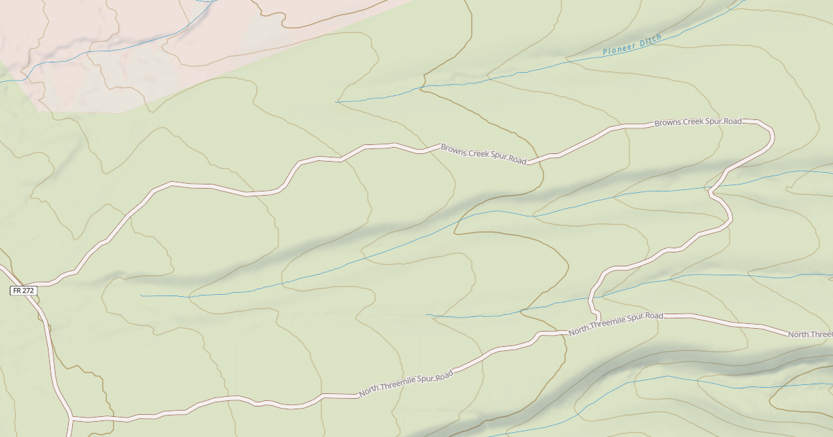 Map preview of BROWNS CREEK SPUR
