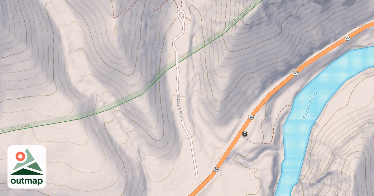 Map of RED CREEK