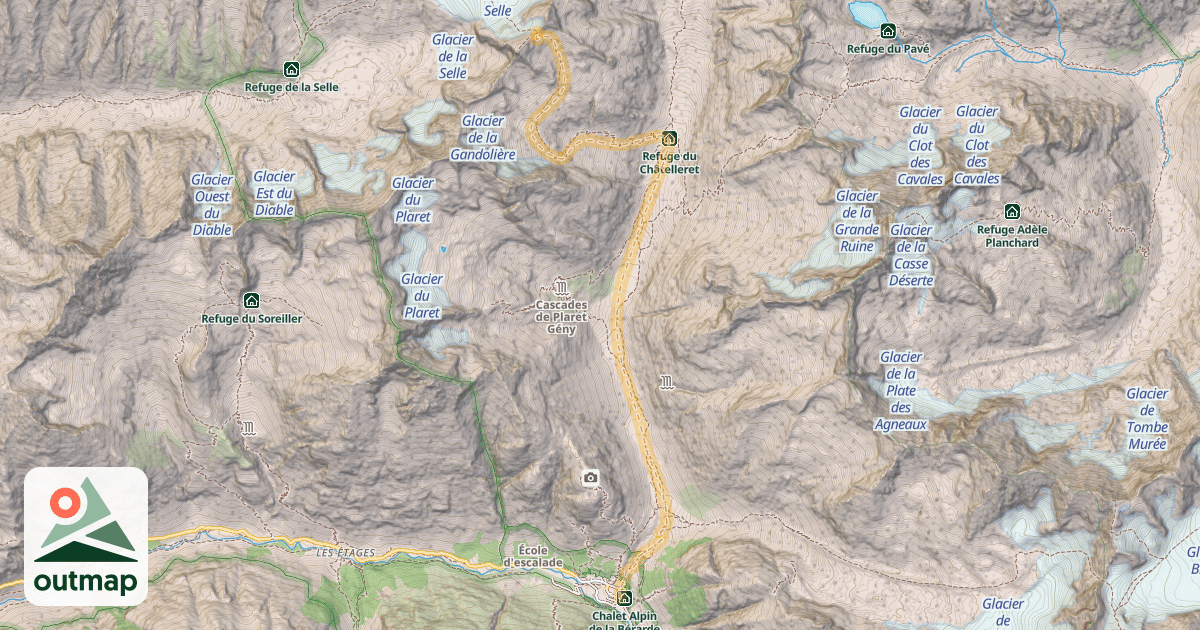 Map of Col du Replat — La Bérarde