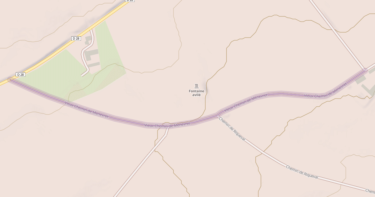 Map preview of Vieux Chemin de Menevret