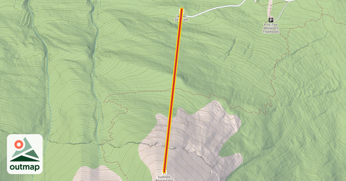 Map of Jasper SkyTram