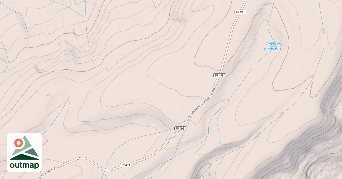 Map of BENCH MARK MTN