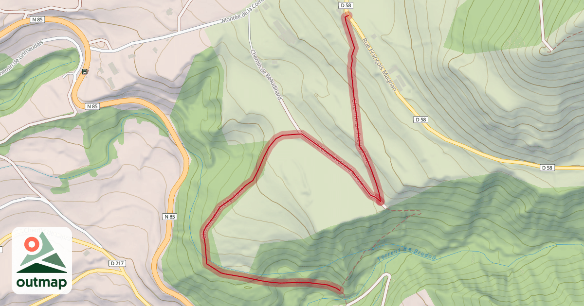 Map of Chemin de Pré la Font
