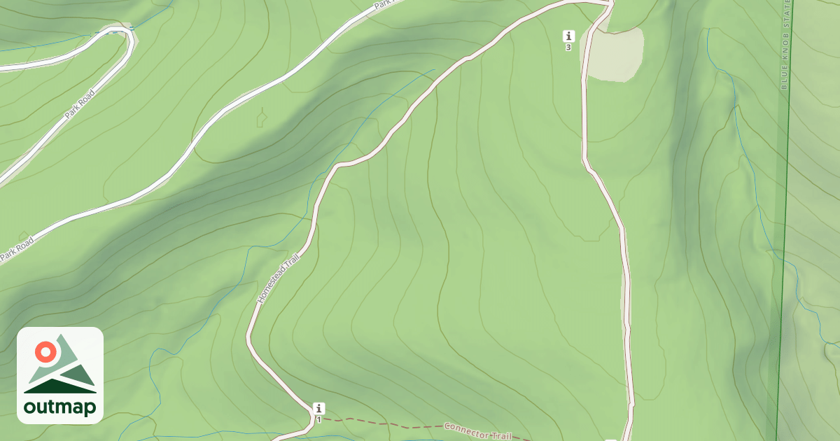 Map of Blue Knob State Park Trails