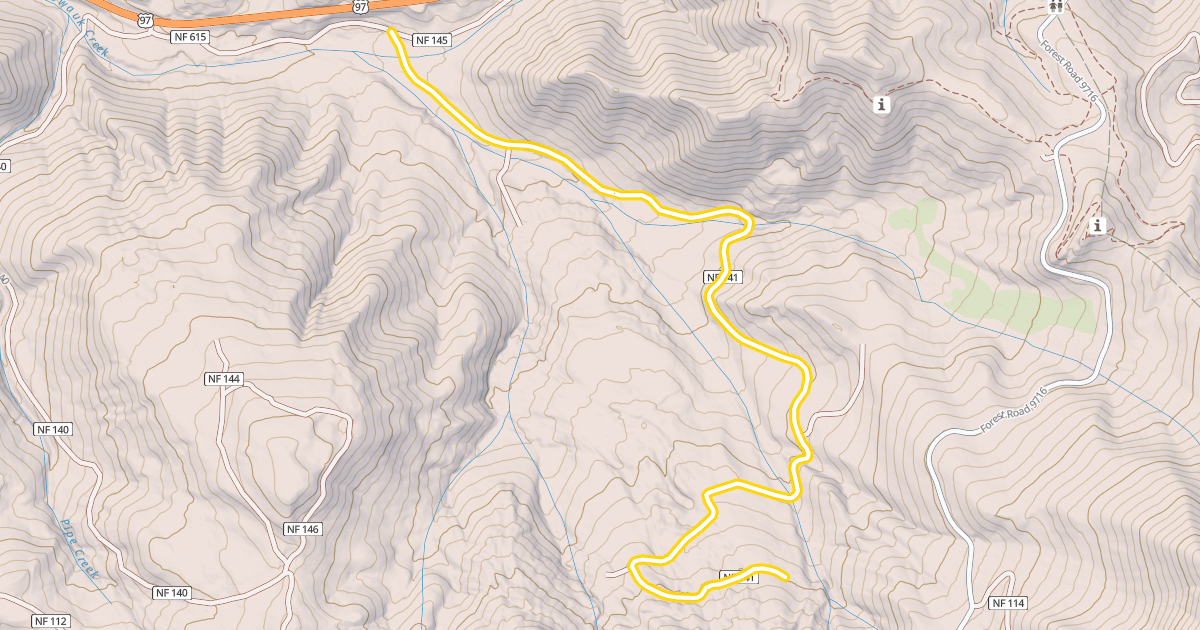 Map preview of Forest Road 9700-141