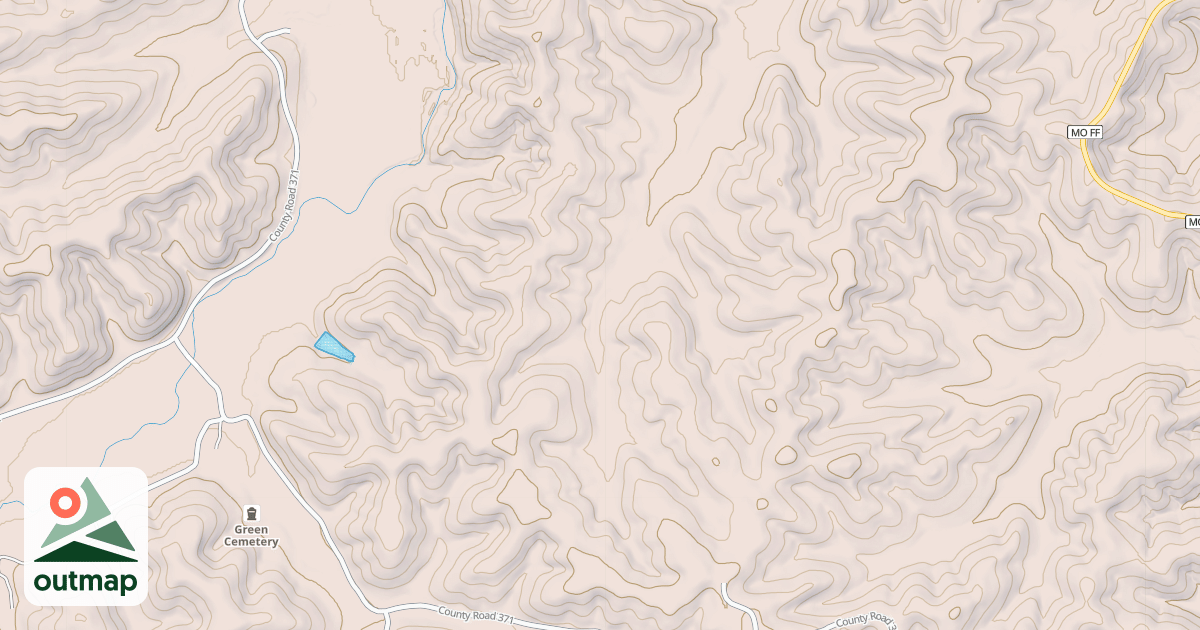 Map of WEST BROWN'S HOLLOW