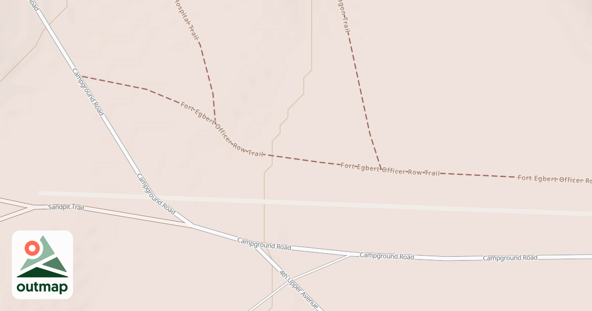 Map of Fort Egbert Officer Row Trail