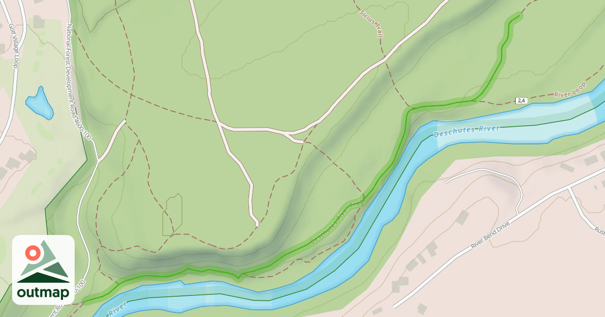 Map of Deschutes River Trail
