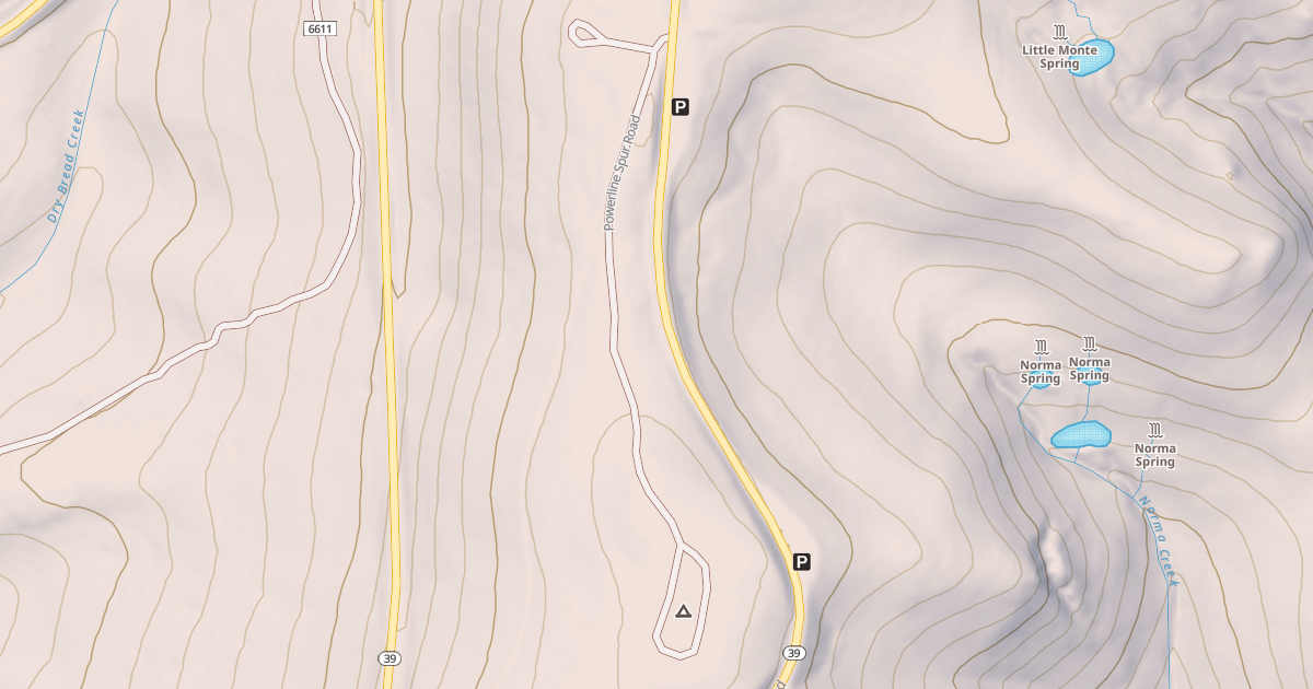 Map preview of POWER LINE SPUR