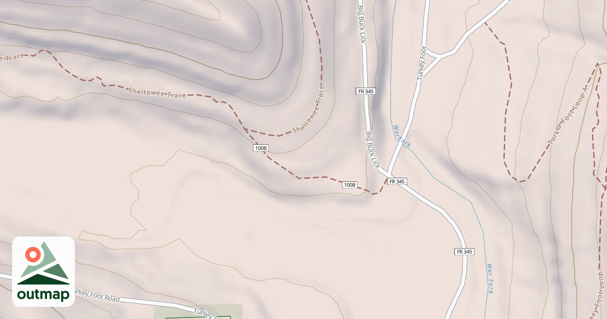 Map of Turkey Foot/shel. Connector