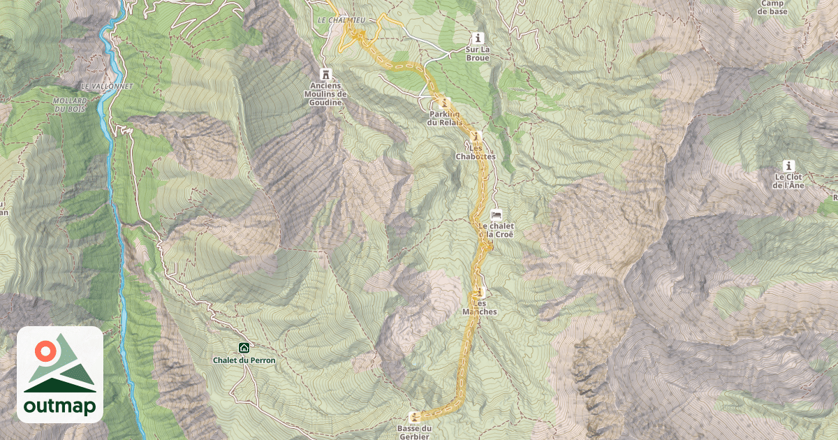 Map of Basse du Gerbier — Le Chalmieu