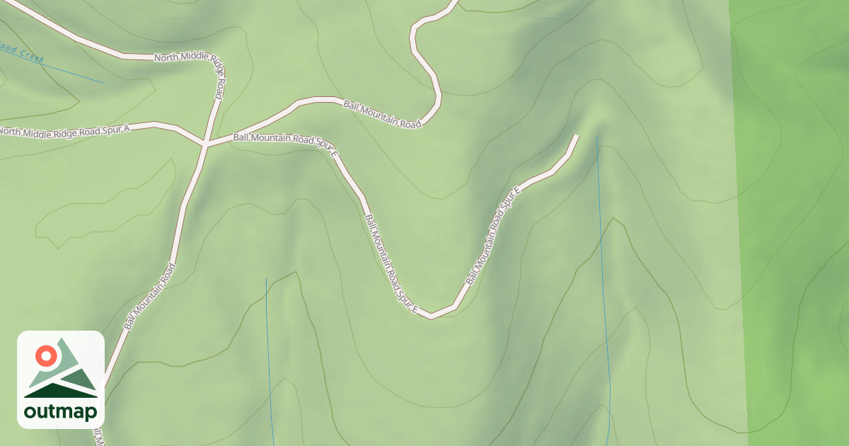 Map of BALL MTN. SPUR E