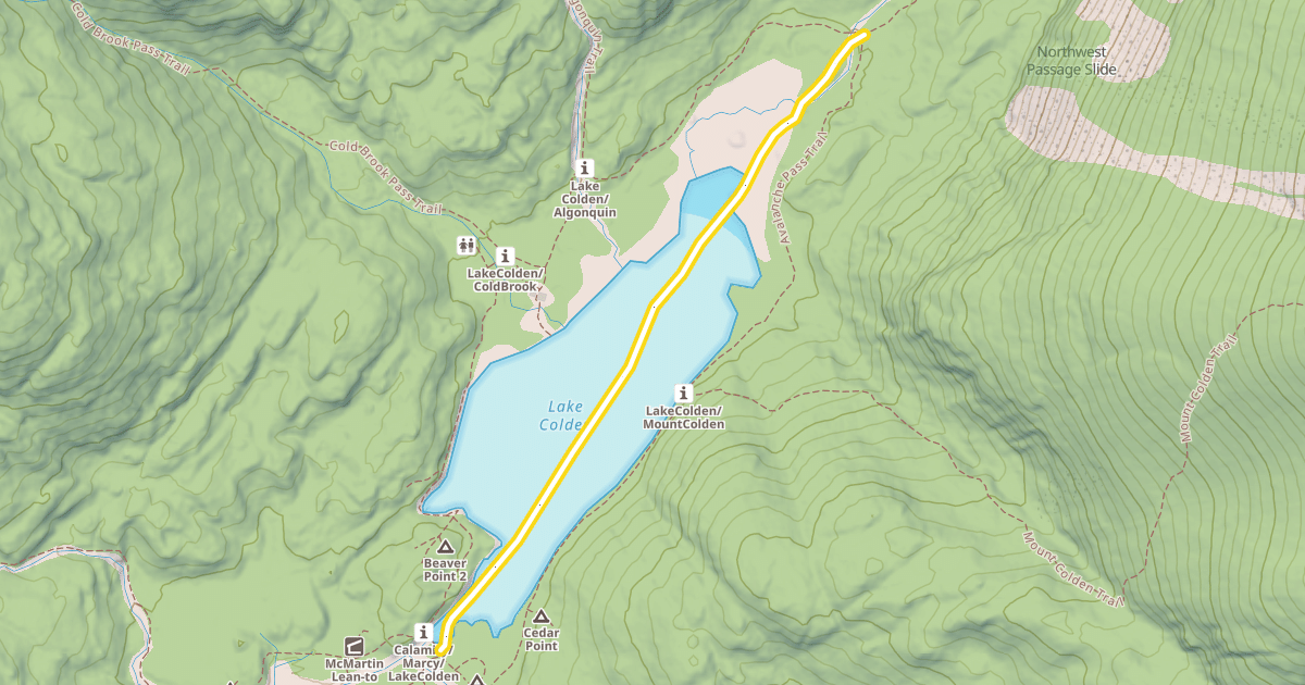Map preview of Lake Colden Ski Trail
