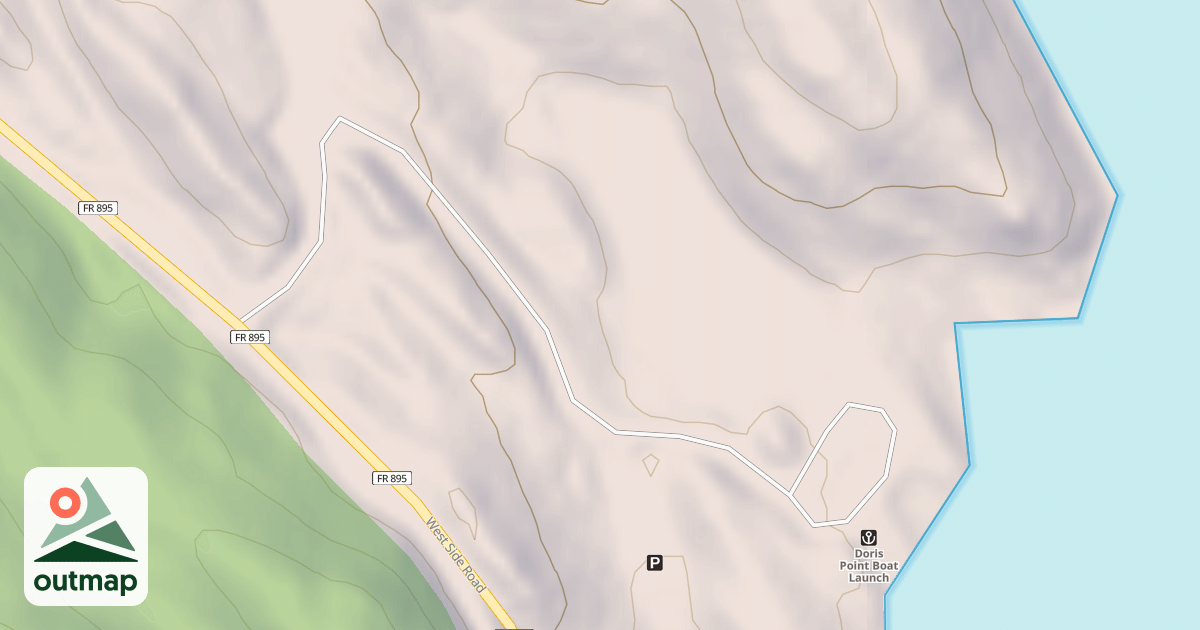 Map of DORIS POINT BOAT LAUNCH