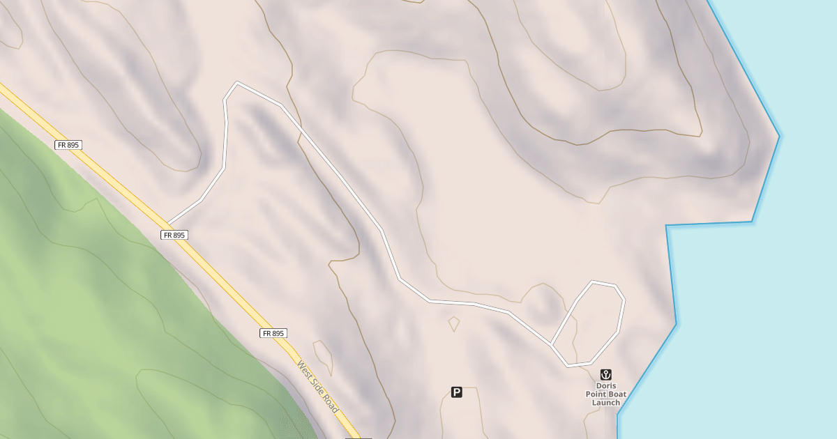 Map preview of DORIS POINT BOAT LAUNCH