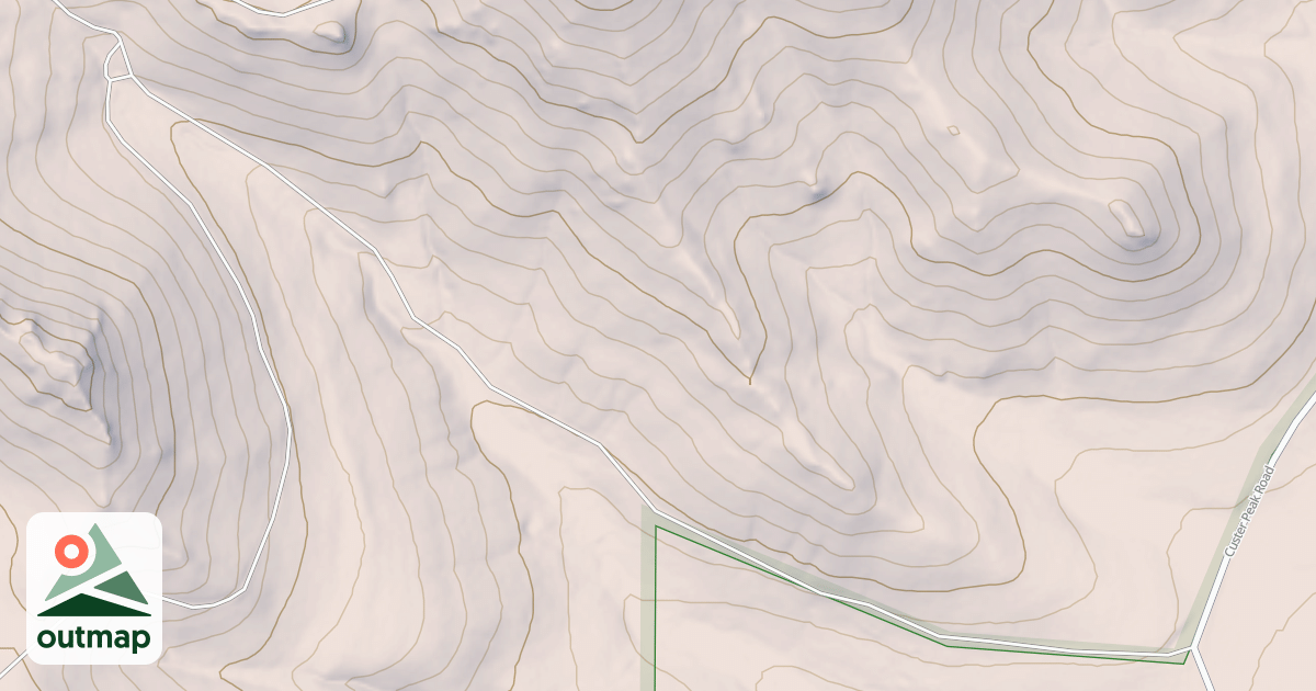 Map of CUSTER PEAK LOOKOUT