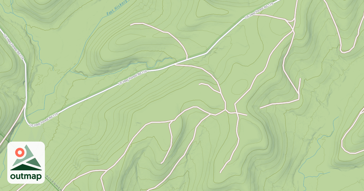 Map of EAST HICKORY
