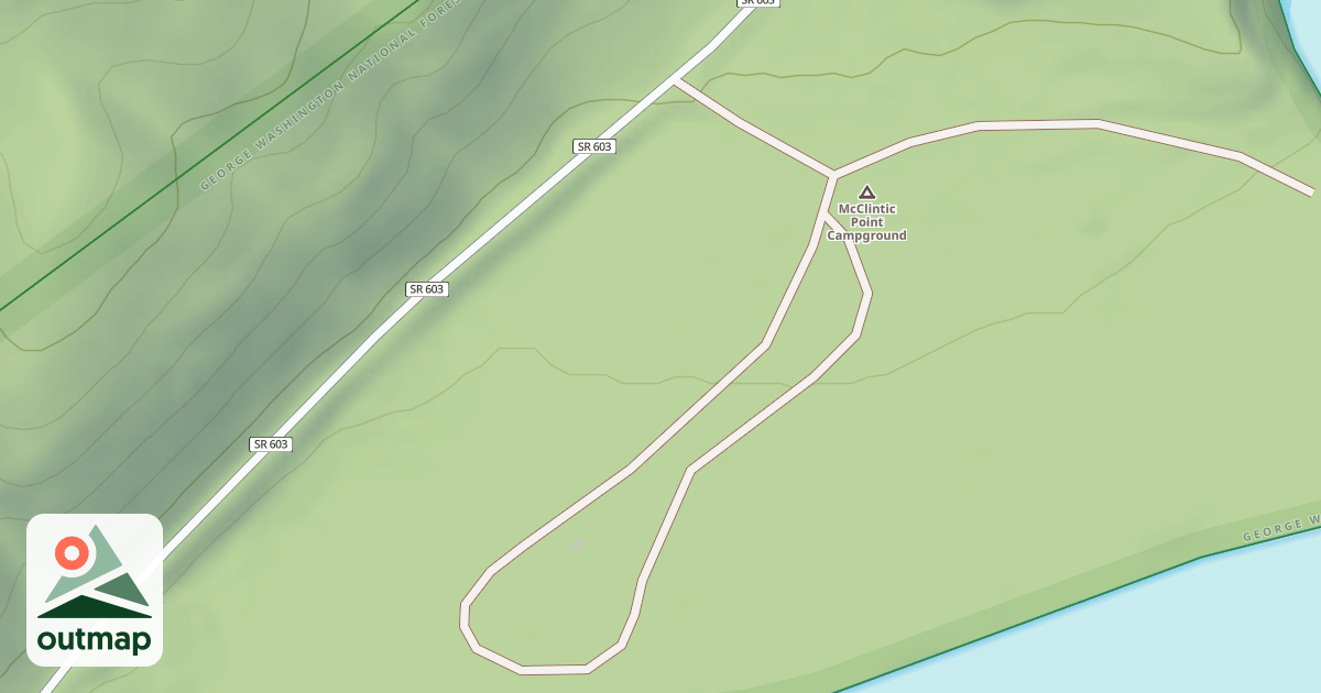 Map of MCCLINTIC POINT CAMPGROUND