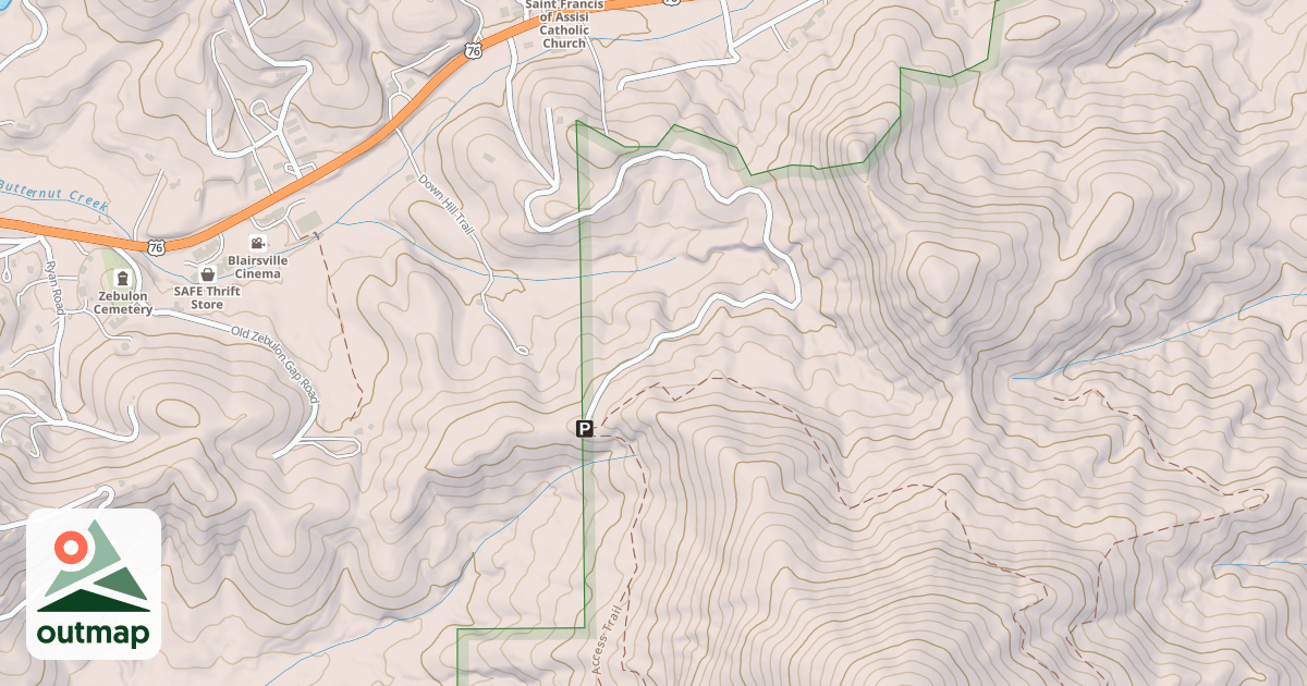 Map of BLUE ROCK