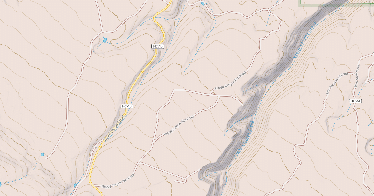 Map preview of HAPPY CANYON RIM