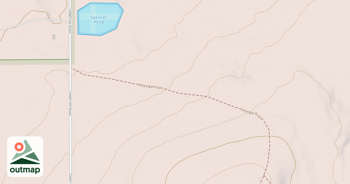 Map of Cayuga in Schuyler