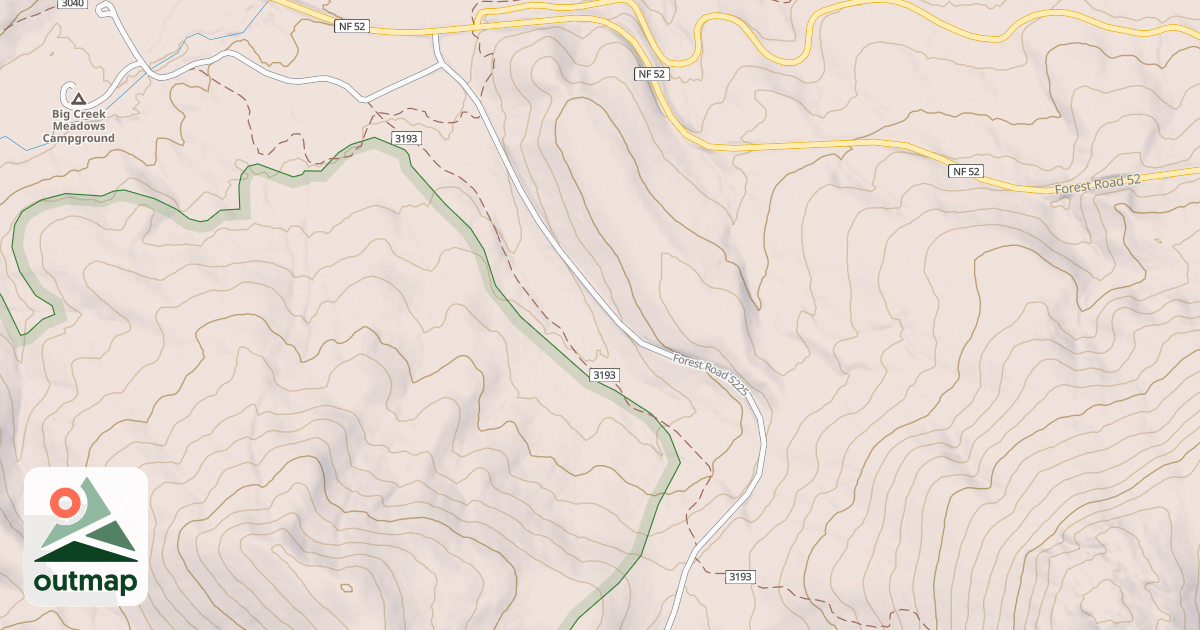 Map of USFS Motor Vehicle Use Map Roads {2580A61C-4A45-45A2-8CE2-A569E808622A}